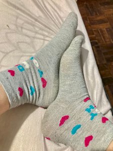 Meia usada por uma semana