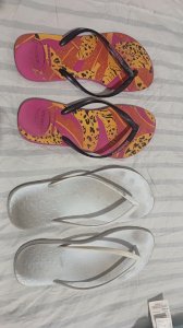 Chinelos usados pezinho 37