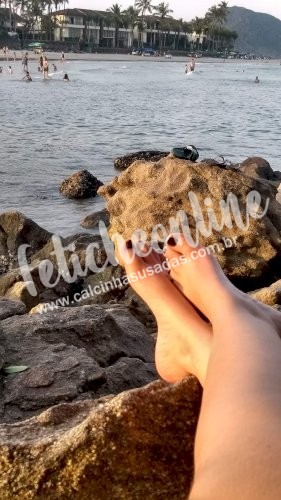 Pack de fotos dos meus pés lindos na praia 