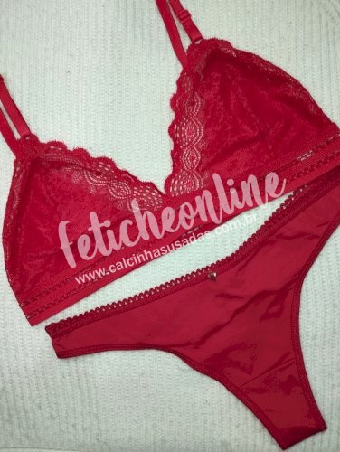 Conjunto Calcinha e Sutiã Vermelho 