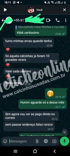 Calcinha Usada Algodão + brinde 