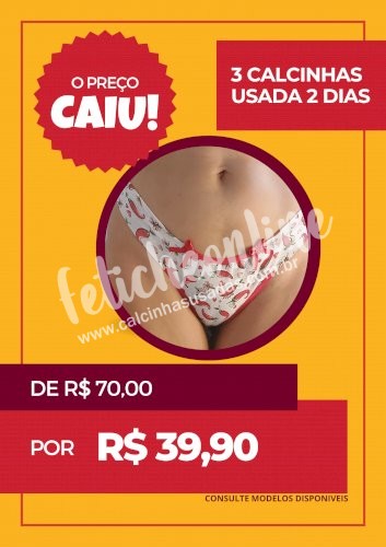 PROMOÇÃO 3 CALCINHAS R$39,90