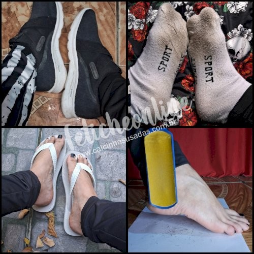 Podolatria: Meias ou Pelinhas raspadas do pé ou Havaianas ou Tênis usados por quanto tempo você quiser + conteúdo virtual incluso + frete grátis acima de R$200,00!