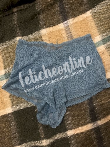 Calcinha azul rendinha bem princesinha