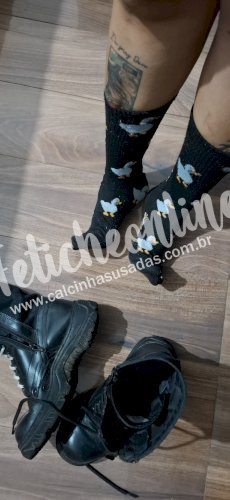 Meias de patinho usadas